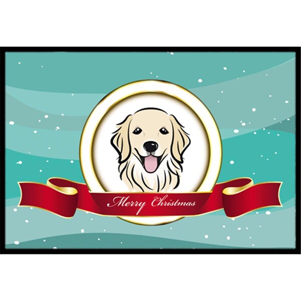 Carolines Treasures Golden Retriever Merry Christmas Indoor and Outdoor Mat- 24 x 36 in. BB1515JMAT - main